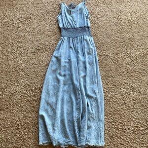 Tie Back wide leg denium jumper